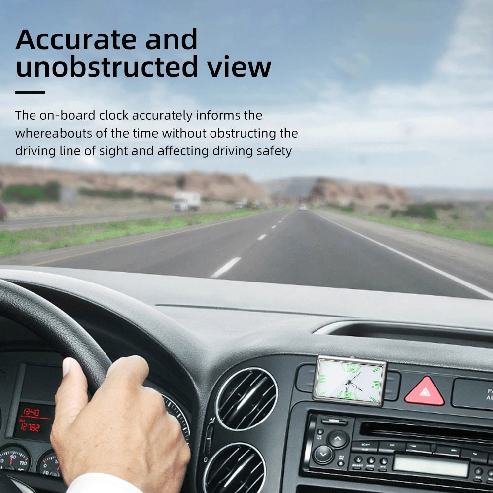 Auto Fashion Car Air Conditioning Vent Electronic Quartz Clock Square Vertical Car Clock Car Luminous Electronic Clock