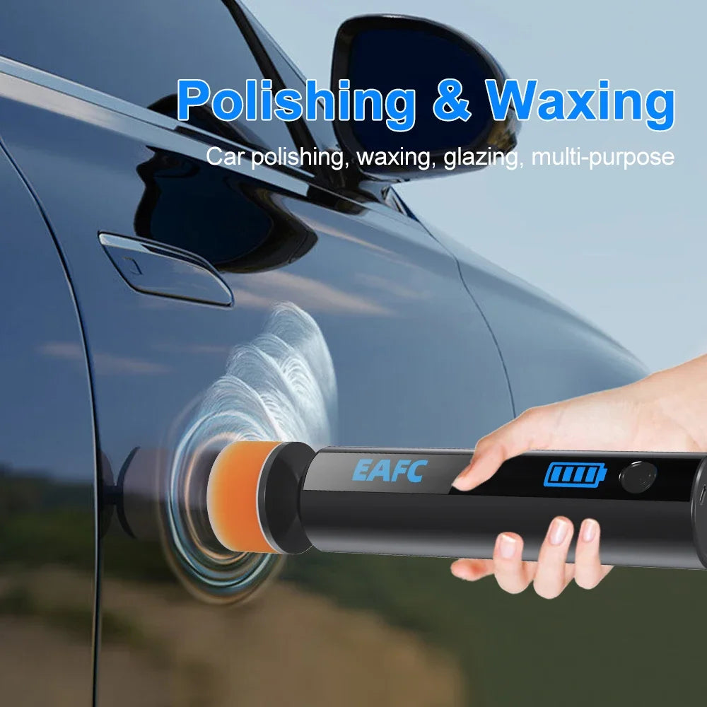 EAFC 40W Car Polisher & Waxer Sanding Machine Cordless PolisherforPaint Scratch Repair WindshieldOil Film Removal Cleanig Waxing
