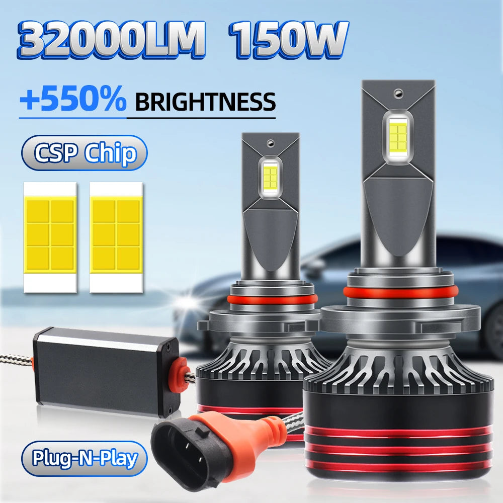 H11 Canbus LED Headlight  Bulbs 9005/HB3 9006/HB4 H1 H4 H7 H13 9004 9007 6500K White Singel Copper Tube Auto Light Bulbs