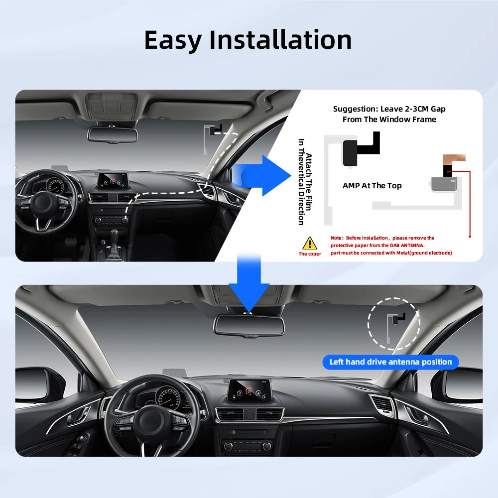 Car DAB/DAB+ Radio Adapter Portable DAB Digital Radio FM Transmitter Music Receiver Unlimited Presets