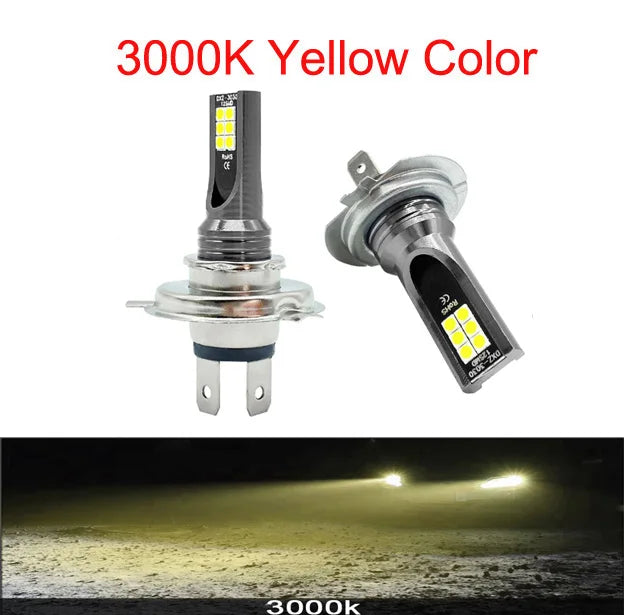 2Pcs Super Bright H4 H7 Led Bulb Car Headlight Motorcycle H1 H3 H8 H9 H11 Auto Fog Lamps 9005 9006 HB3 HB4 Light 12v 24V 80W