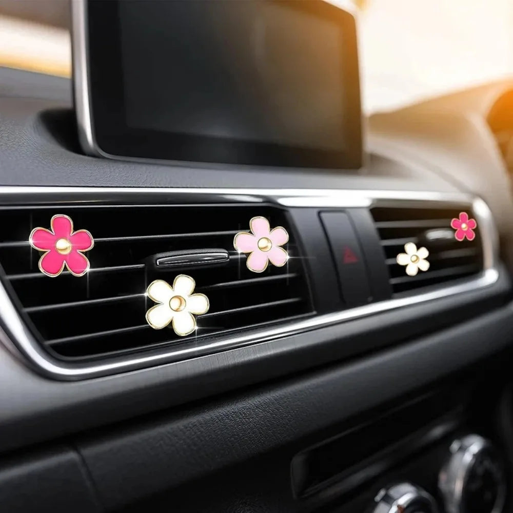 Daisy Car Air Outlet Perfume Clip Cute Mini Flower Aromatherapy Creative Car Interior Decoration Air Freshener Accessories