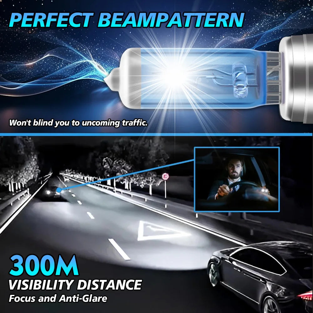 4Pcs Car H7 100W Halogen Headlight 6000K Super White Daytime Running Lamp High Power Light Bulb 12V Fog Lights