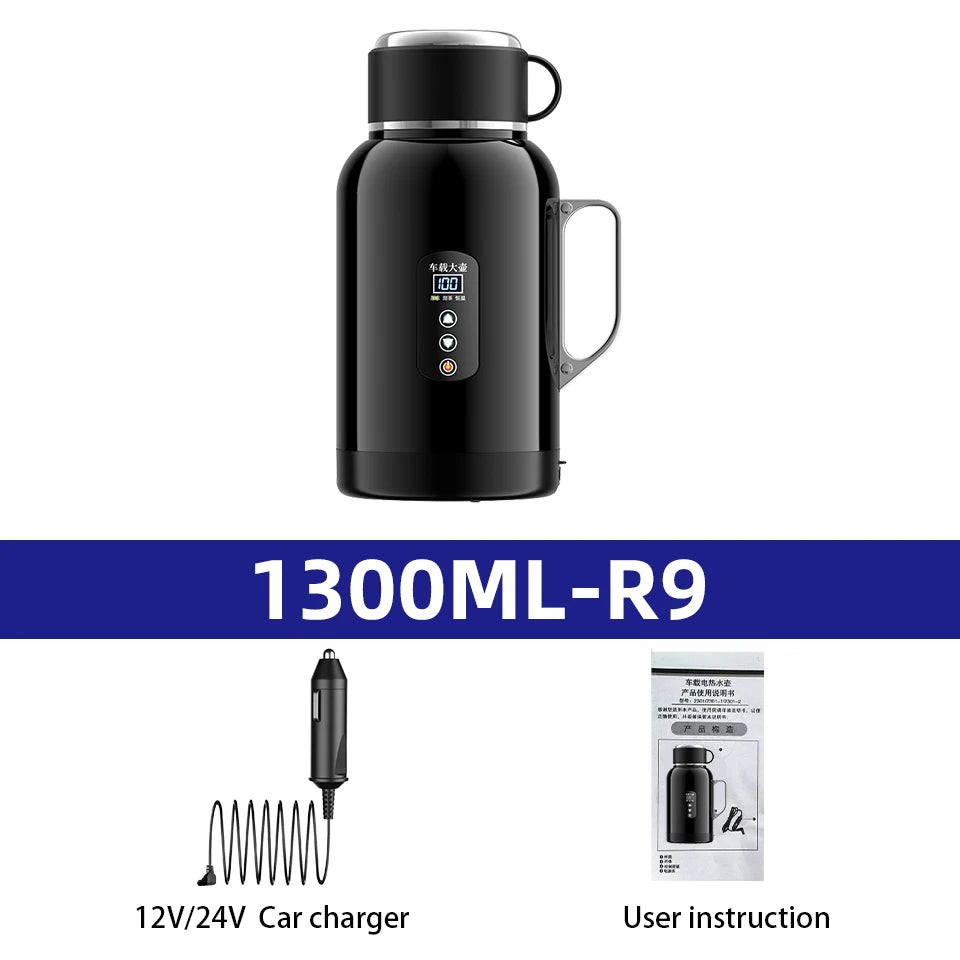 Car Mounted Kettle 2025 New 12V24V Universal Heating And Insulation Integrated Car Essential Stainless Steel 304 Electric Kettle