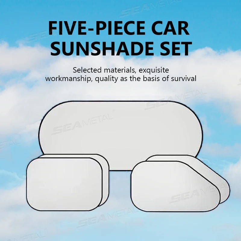 SEAMETAL Car Sun Shade UV Protector Reflective Fabric Car Window Sunshade Front Rear Back Window Sun Visor Summer Protection