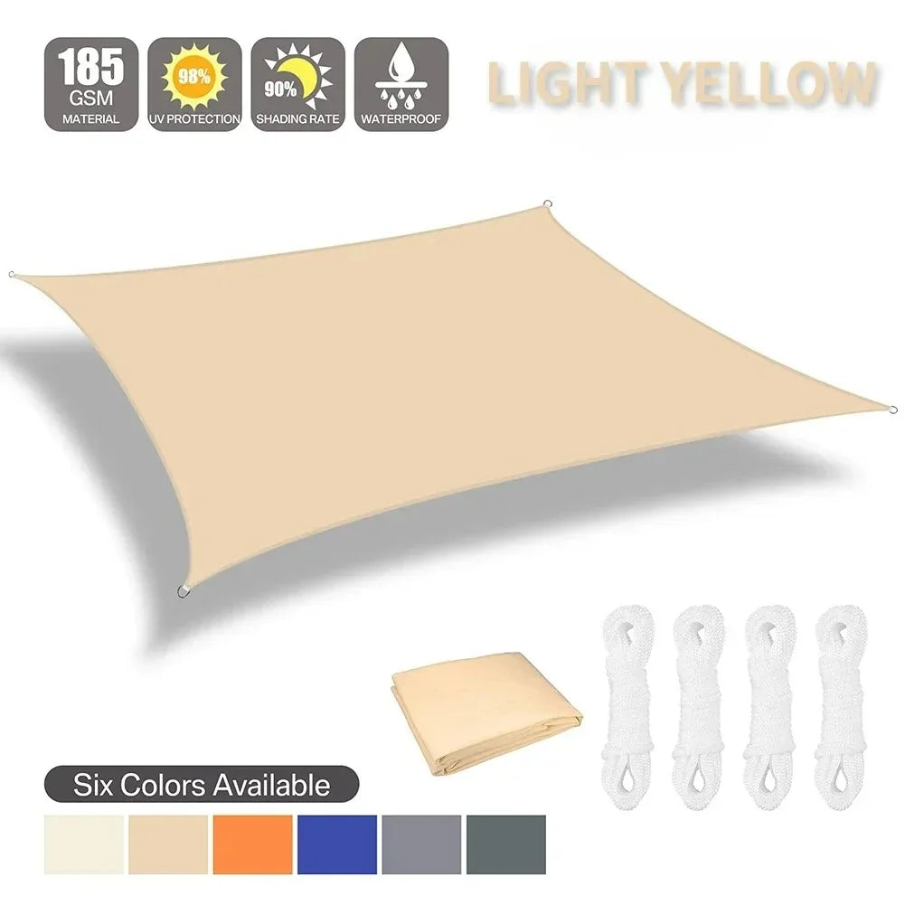2x3/3x4/4x5/5x6M Sun Shade Sail Waterproof Outdoor Square Rectangle Garden Patio UV Block Party Canopy Pool Camp Awning Shelter