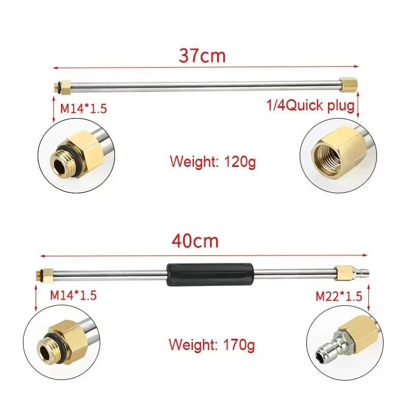Car Washer High Pressure Water Spray Gun Extention Wand for High Pressure Washer