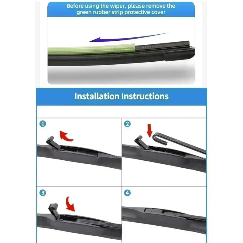 Front Rear Wiper Blades For Hyundai Tucson TL 2016 2017 2018 2019 2020 2021 Premium Windshield Windscreen Window Brush 26"16"14"
