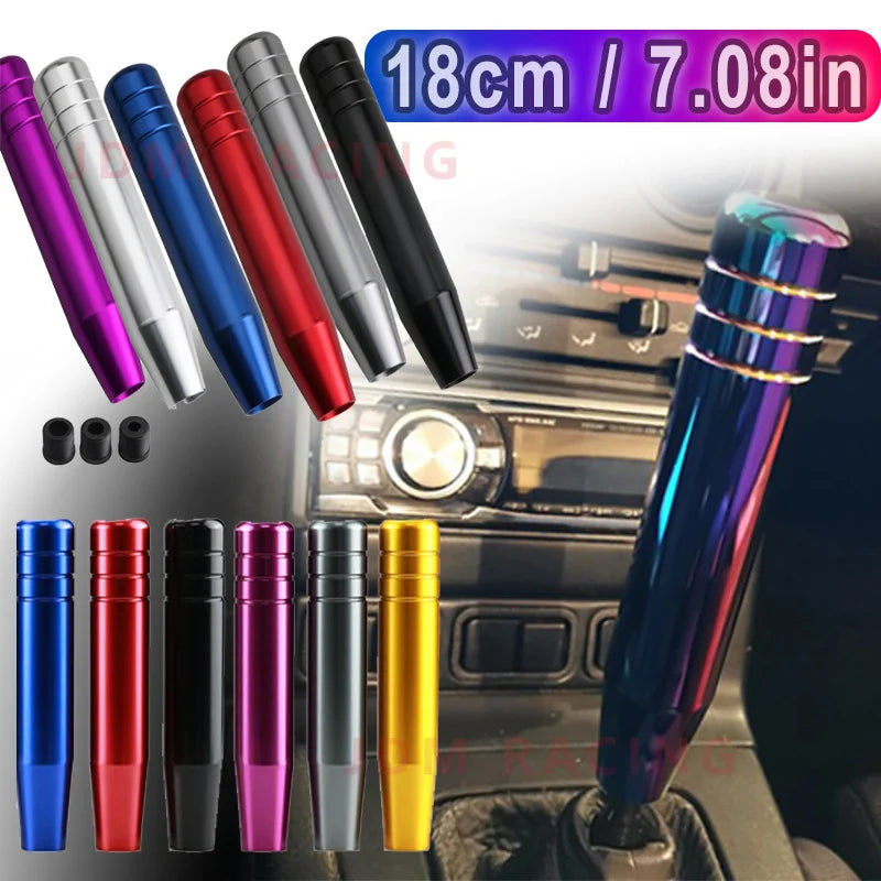 18cm Car Universal Gear Shift Knob MT Gear Stick Lever Shifter Knob Handle Aluminum Extended Gear Shifter Gear Head Knob Manual