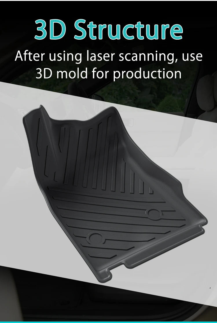 for Chevy/Chevrolet Trax 2024 2025 2026 Car Floor Mats Cargo Liner Trunk/Backrest Mat TPE 3D Left Rudder