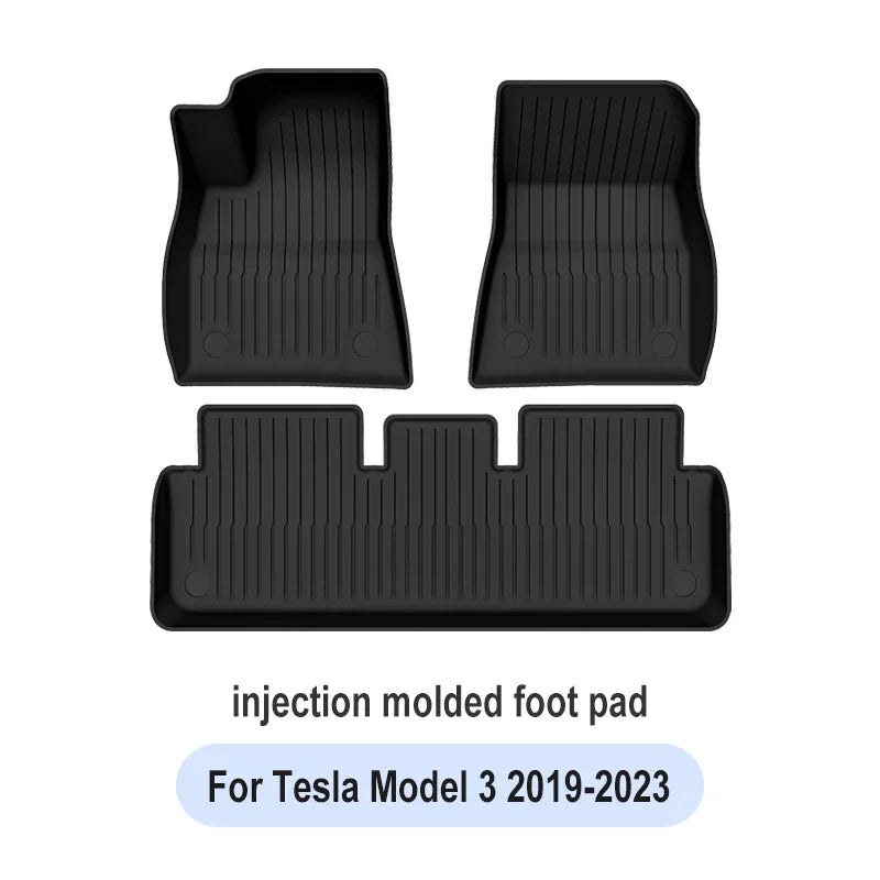 TPE Car Floor Mats For Tesla Model 3 Highland New Model Y 2019-2025 Luggage Mat Set Four Seasons Waterproof Anti-slip Trunk Mat