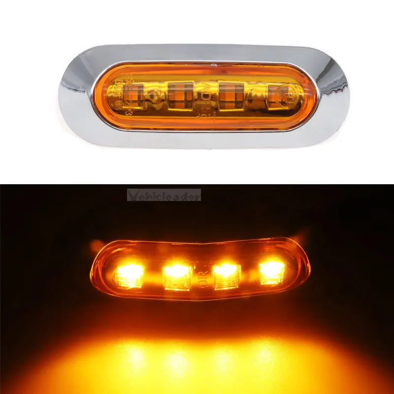 Waterproof 4 LED Side Mark Lamp Clearance indicator Light Car Truck Trailer Lorry 12V-24V light Red/White/Amber/Blue/Green
