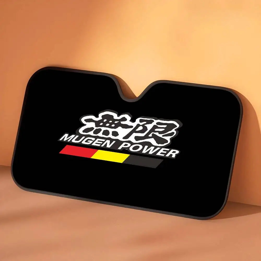 Mugen Powers Heated Windshield Sunshade Car Window Windscreen Cover Sun Shade Auto Sun Visor Car-covers