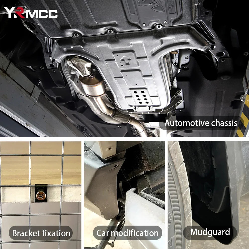 Car Fastener Clip U-Type Metal Screw Clips Kit for Undertray Splash Shield Guard Bumper Screws Auto Engine Cover Car Accessories