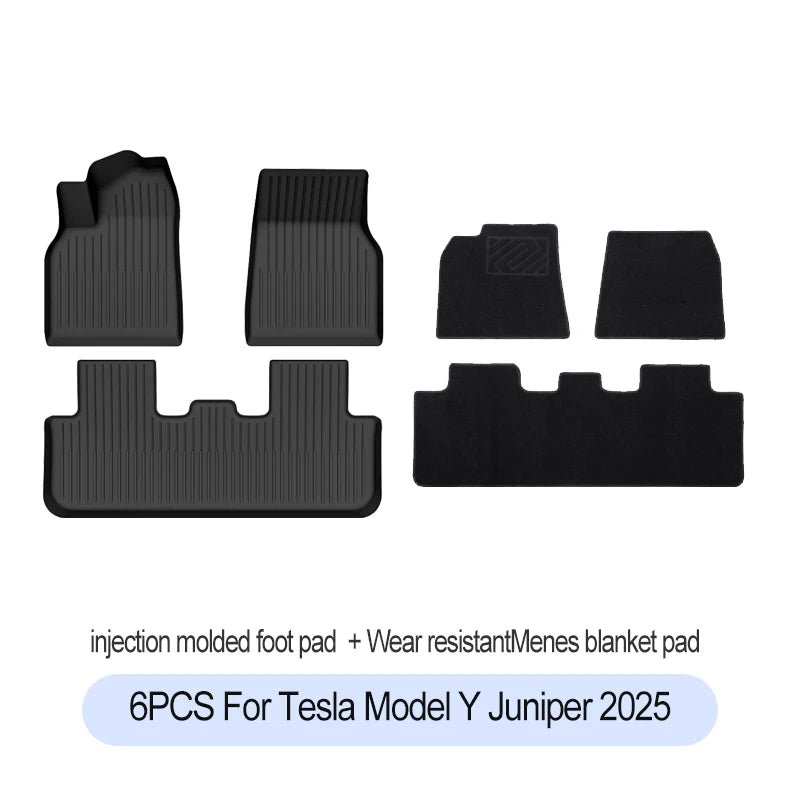 For Tesla New Model Y Juniper 2025+ TPE Floor Mats Waterproof Luggage Mat Wear-resistant Foot Pads ModelY Trunk Mats Accessories