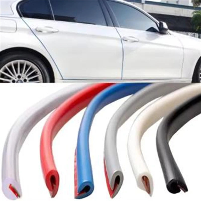 5m U Type Universal Car Door Protection Edge Guards Trim Styling Moulding Strip Rubber Scratch Protector For Car Auto