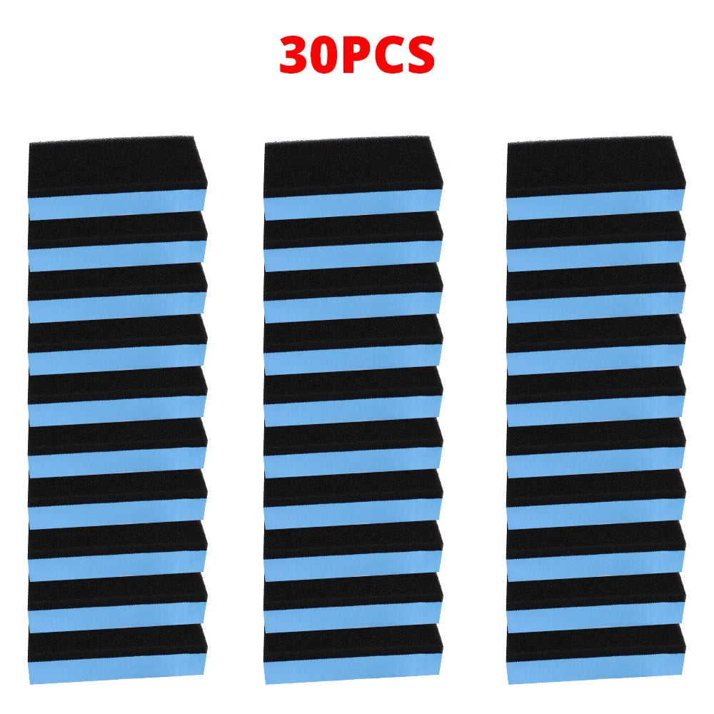 30Pcs Car Ceramic Coating Sponge Automobiles Glass Nano Wax Coat Applicator Pads Sponges for Auto Waxing Soft Polishing Clean