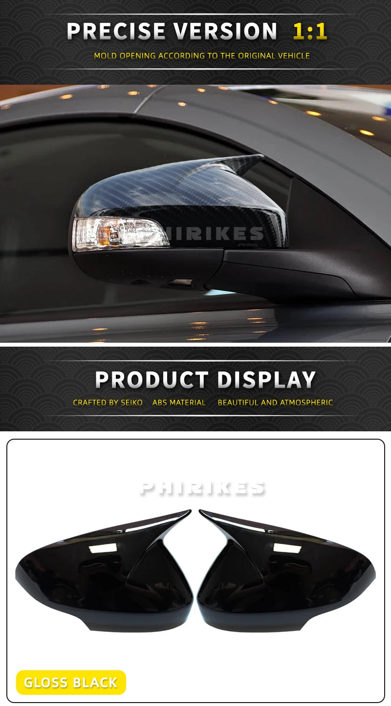 For Volvo C30 C70 S40 S60 V40 V50 V70 2008- 2010 M style Rearview Mirror Cover Cap Real Carbon Fiber