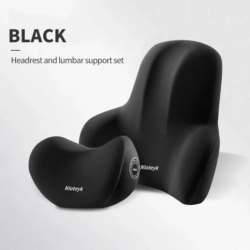 Car Memory Foam Neck Pillow Ergonomic Support for Lumbar Backrest and Headrest Cushion All Season Use