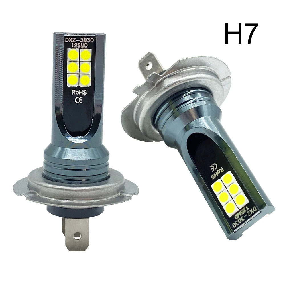 2Pcs Super Bright H4 H7 Led Bulb Car Headlight Motorcycle H1 H3 H8 H9 H11 Auto Fog Lamps 9005 9006 HB3 HB4 Light 12v 24V 80W