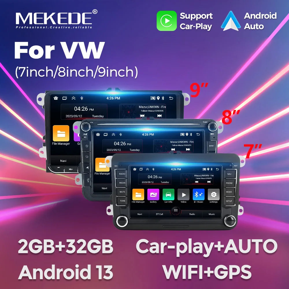 MEKEDE Android Autoradio For Volkswagen Passat b6 b7 golf 5 6 Polo Jetta Skoda Car Radio Multimedia PlayerGPS WiFi RDS Carplay