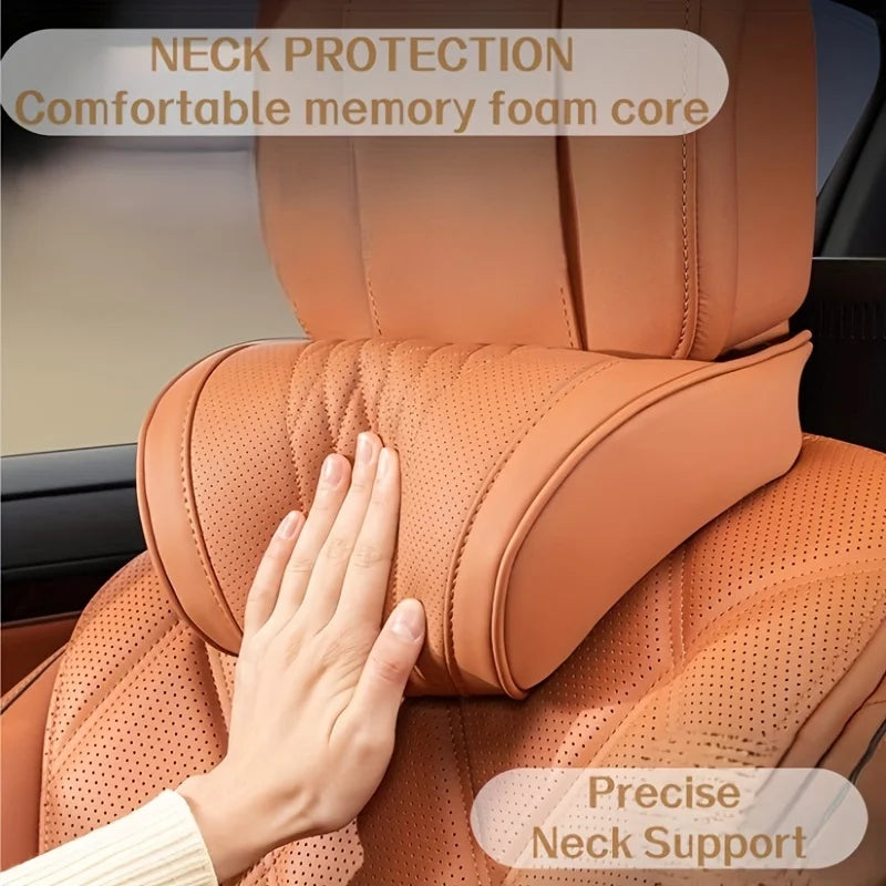 Luxury Nappa Headrest: Ultra-Soft, Breathable Neck Support for Long Drives & Office Comfort. Premium Durable Material.