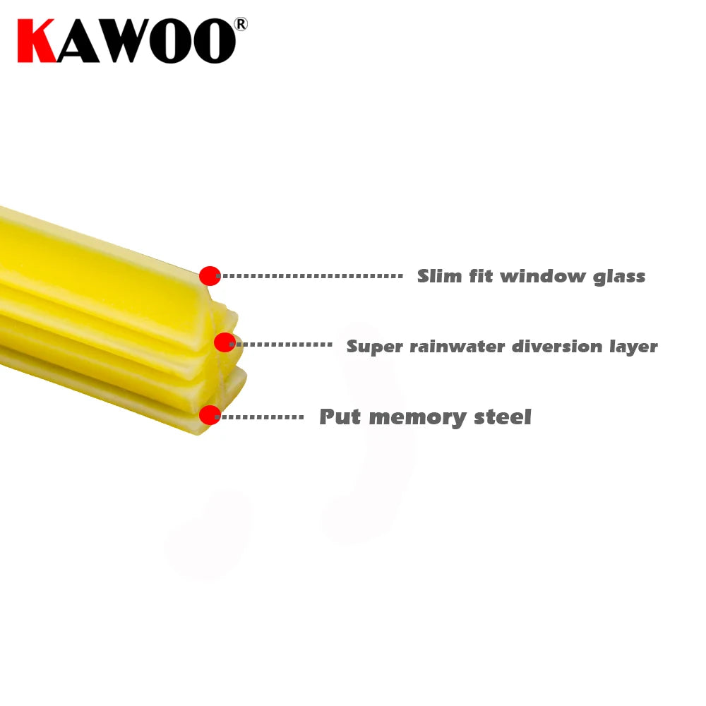 2pcs Car Wiper Blades Silica gel Silicon Refill Strips for Frameless Wiper 6mm 12"14"15“16"17"18"19"20"21"22"24"25"26"28"30"32"