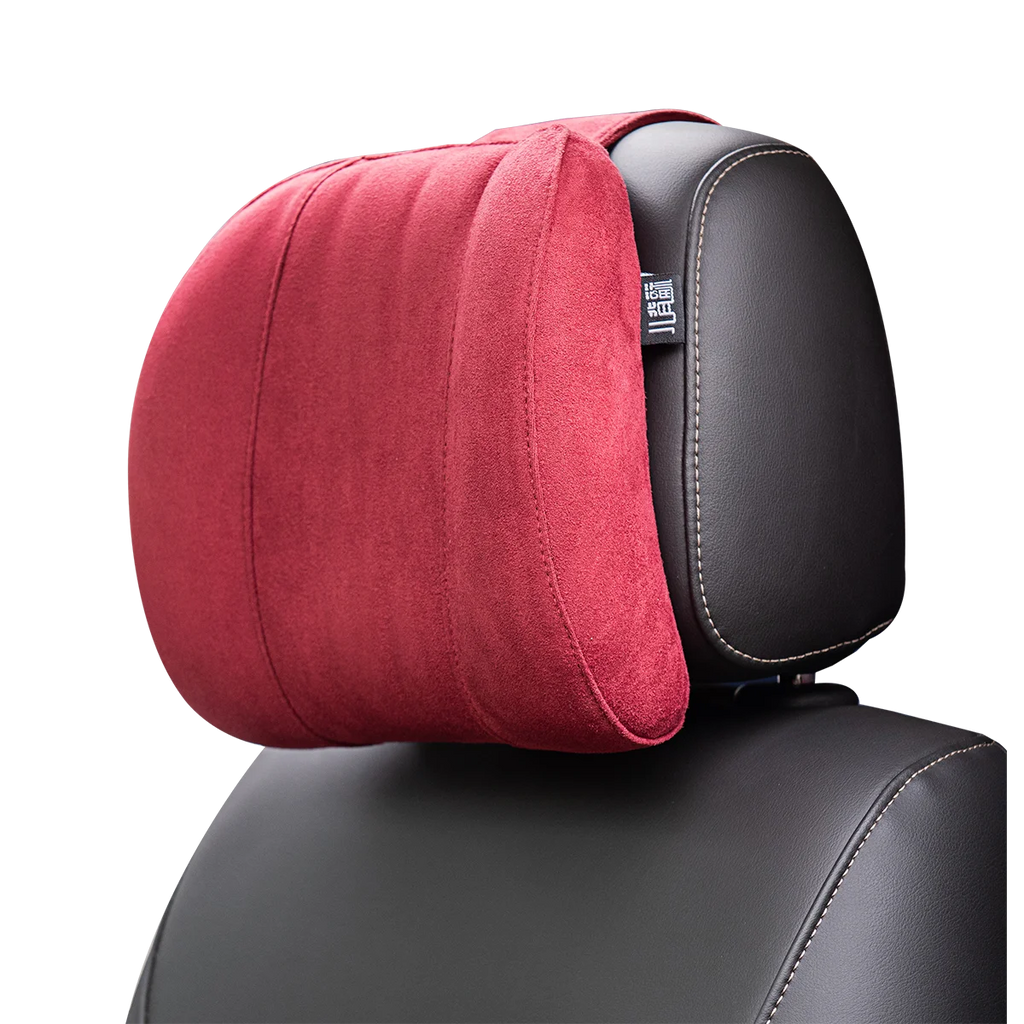 Forbell Car Headrest Pillow Suede Fabric Car Pillow Car Seat Pillow Rest Headrest Memory Foam Car Headrest