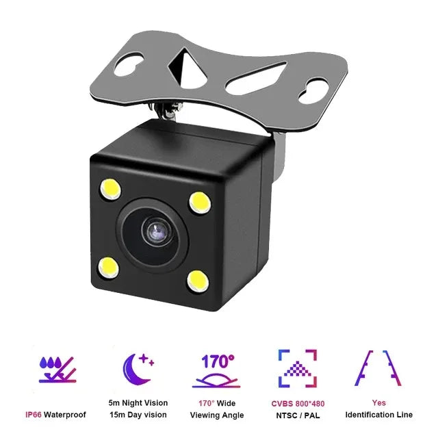 AHD NEW Wide Angle 1080 Car Rearview Camera Waterproof 6m wire Backup Reverse Camera 12 LED HD Night Vision Parking Camera