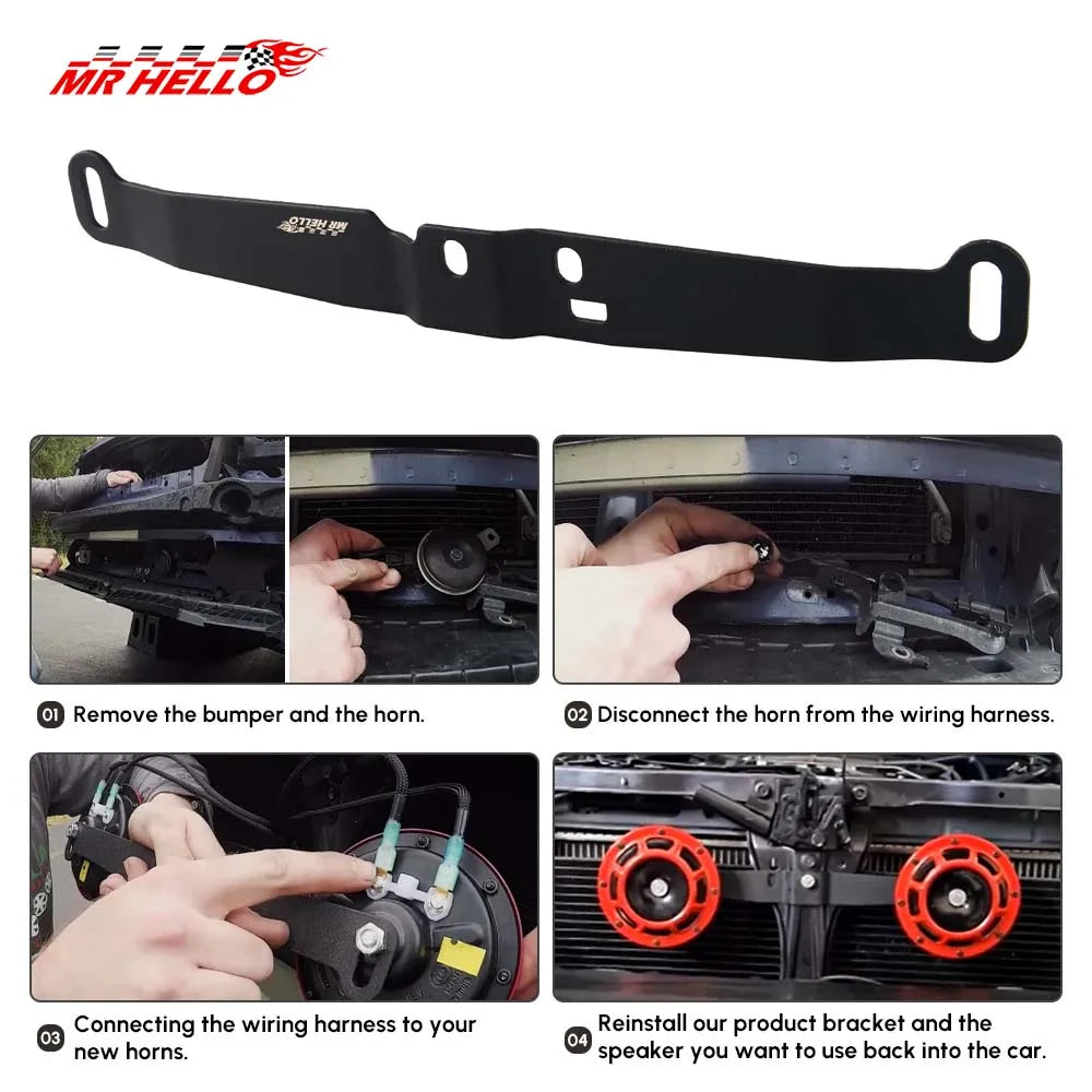 Horn BRACKET FOR DUAL HORNS For 2008-2014 SUBARU WRX/STI HORN BRACKET