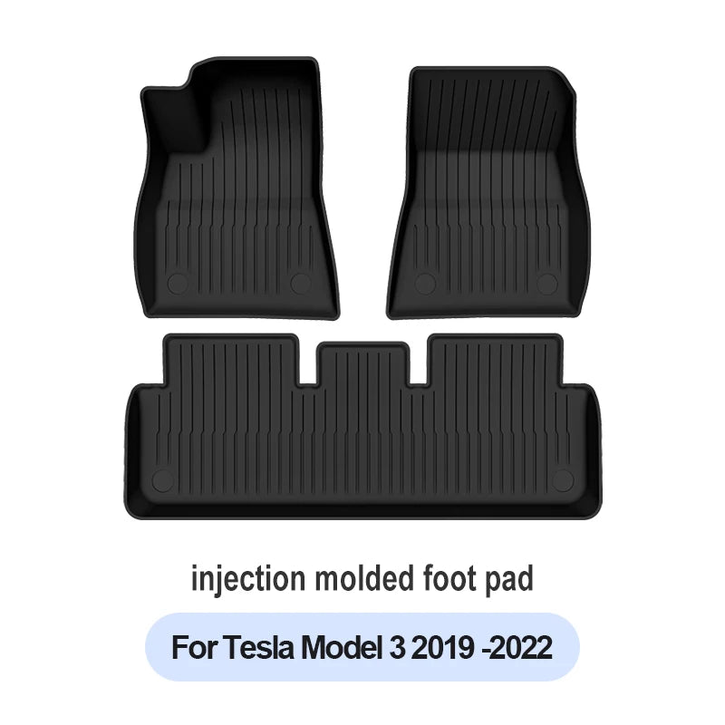 Car Floor Mats for Tesla Model 3 Y 2019-2025 Car Four Seasons Waterproof Non-slip Floor Mat NEW TPE Special Car Accessories