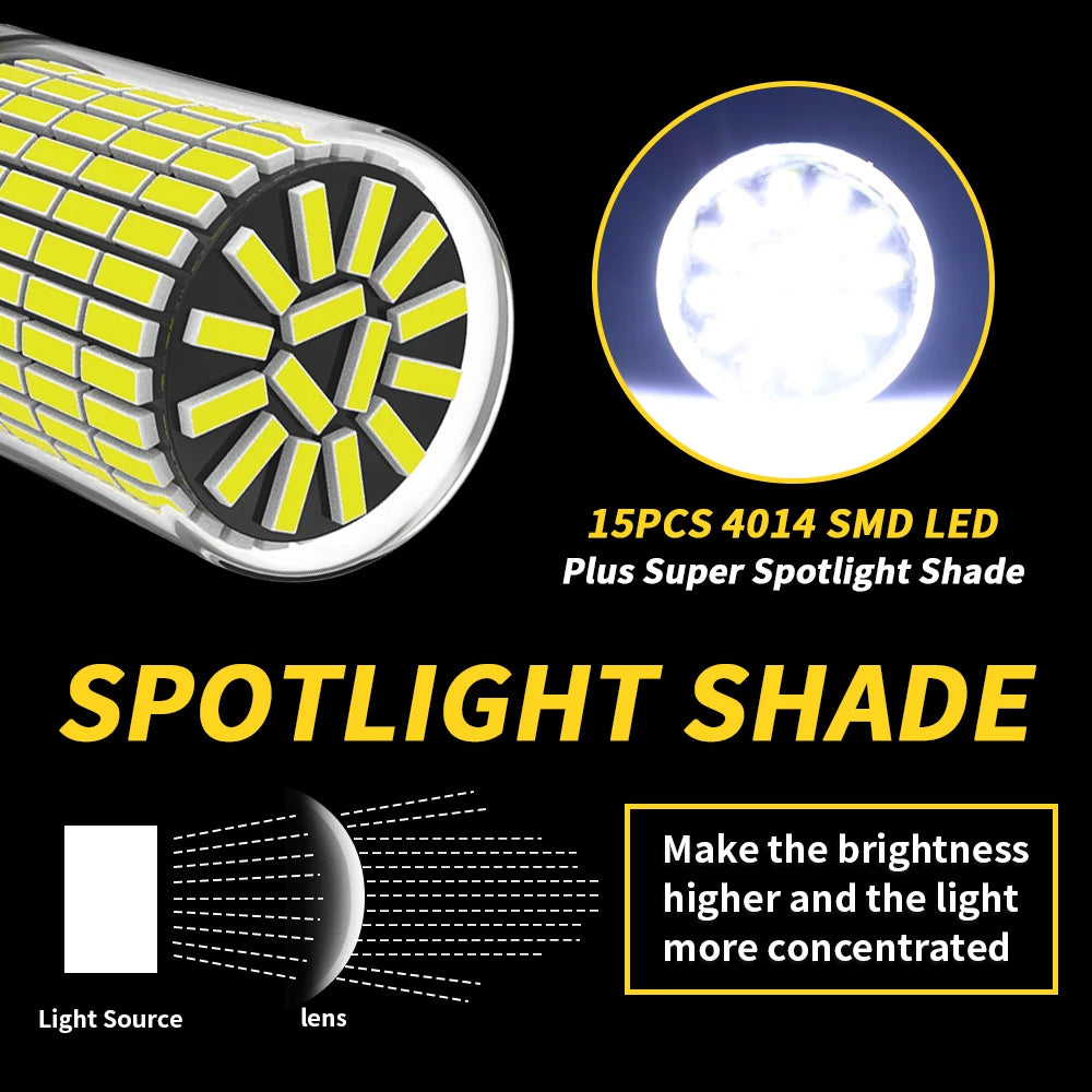 1X Super Bright BA15S P21W 1157 BAY15D P21/5W Canbus Car Led 12V Reversing Light Stop Brake Lamp Auto Turn Signal Bulb White Red