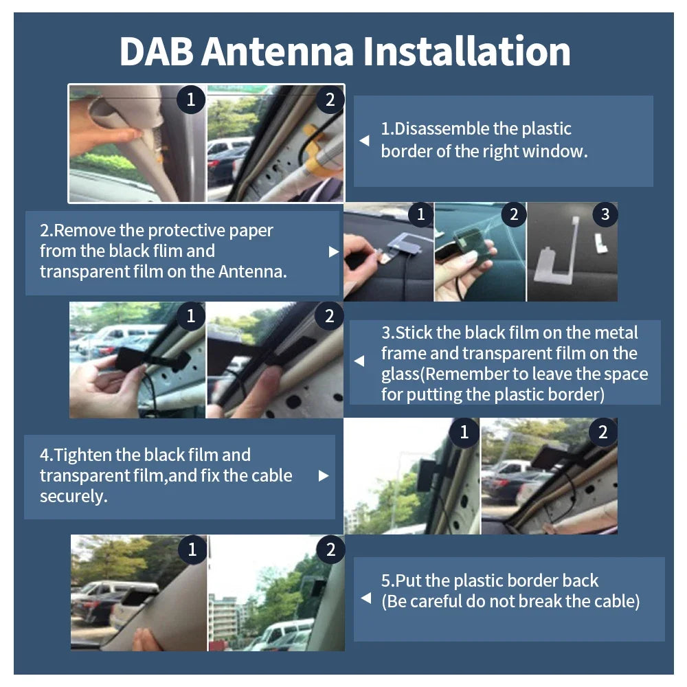 DAB+ Antenna for Android Car Radio With USB Adapter GPS Stereo DAB Receiver Player Automatic Scan Support Channel List LOGO