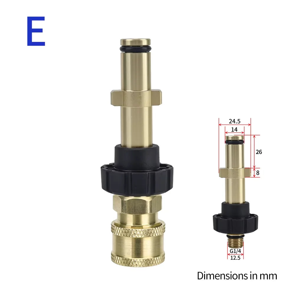 Pressure Washer Quick Connector 1/4" to Spray Gun Wand Lance Bayonet Adapter 1/4" quick disconnect release fitting for Karcher
