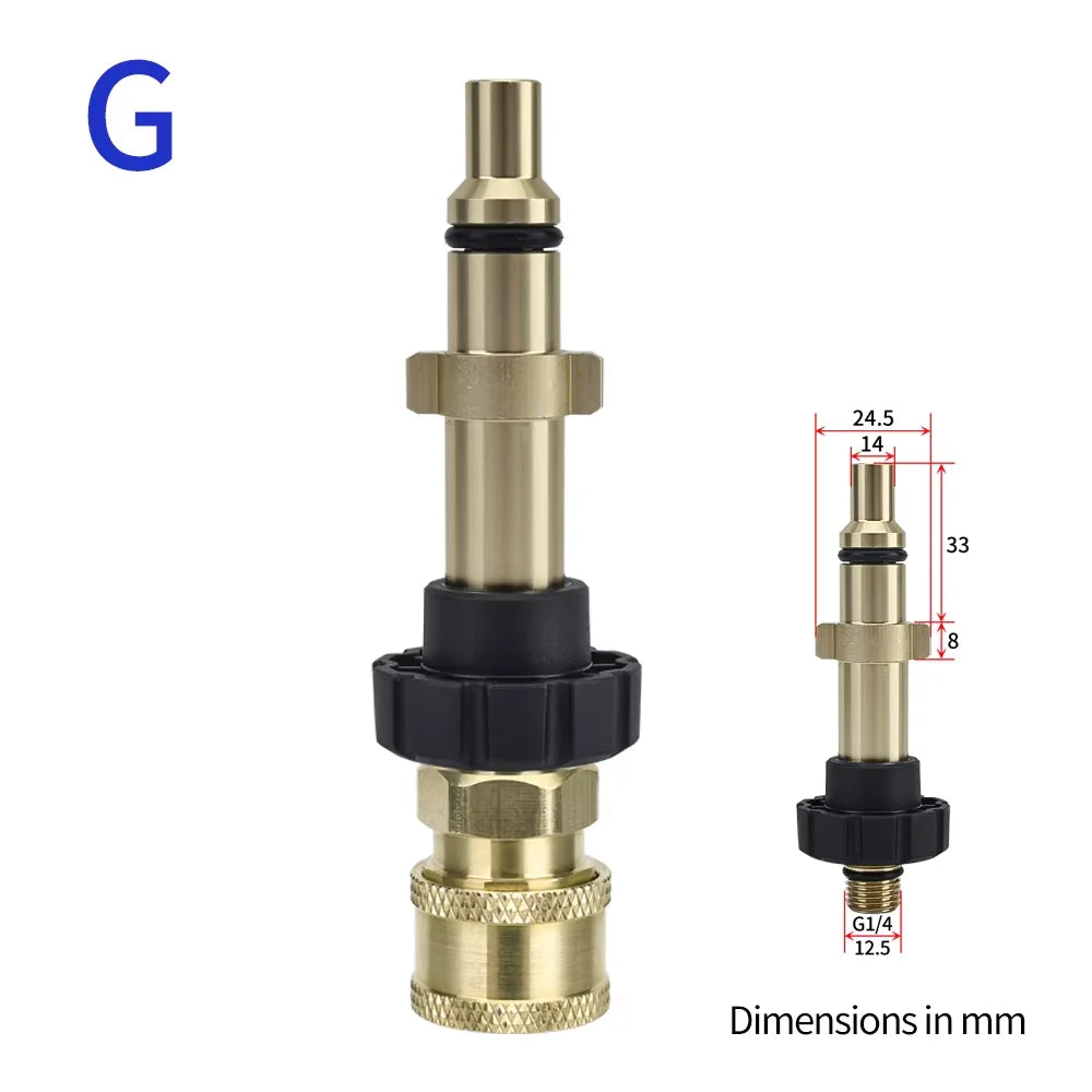 Pressure Washer Quick Connector 1/4" to Spray Gun Wand Lance Bayonet Adapter 1/4" quick disconnect release fitting for Karcher