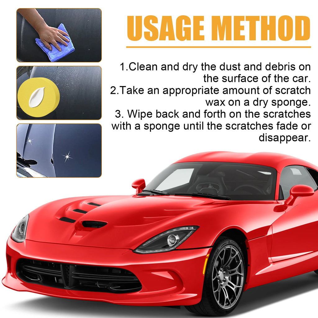 Car Scratch Repair Paste Cleans Surface Oxide Layers & Stains Repairs Paint Scratches Improves Automotive Gloss Restores Light
