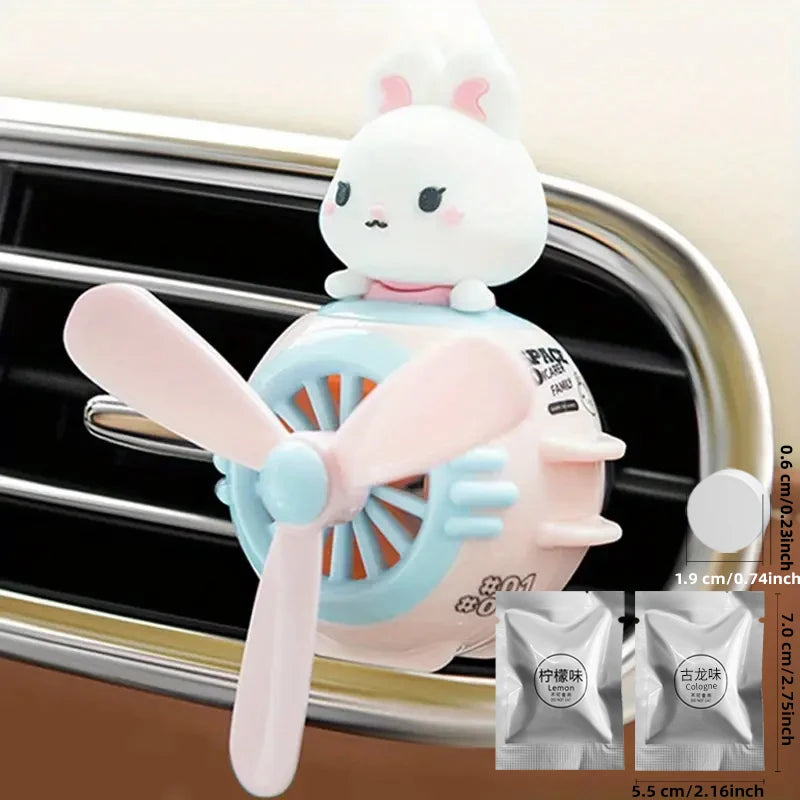 5PCS Car Air Outlet Aromatherapy Tablets Air Outlet Supplement Tablets Small Fan Pe Solid Fragrance Tablets