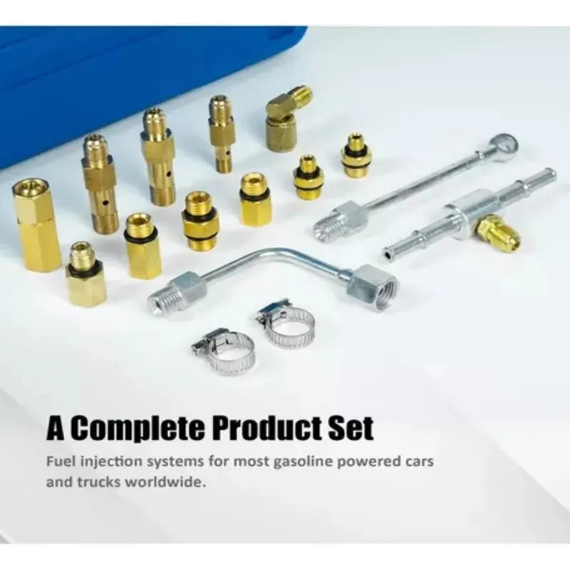 Fuel Pressure Tester Gauge Kit 140PSI Automotive Engine Injector Pump Test Motorcycle Gasoline Gas Injection Manometer Tool Set