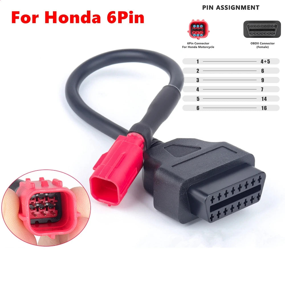 OBD2 Connector Motorcycle Motobike For HONDA OBD 2 Extension cable For Kawasaki Motorcycle OBD Diagnostic Cable