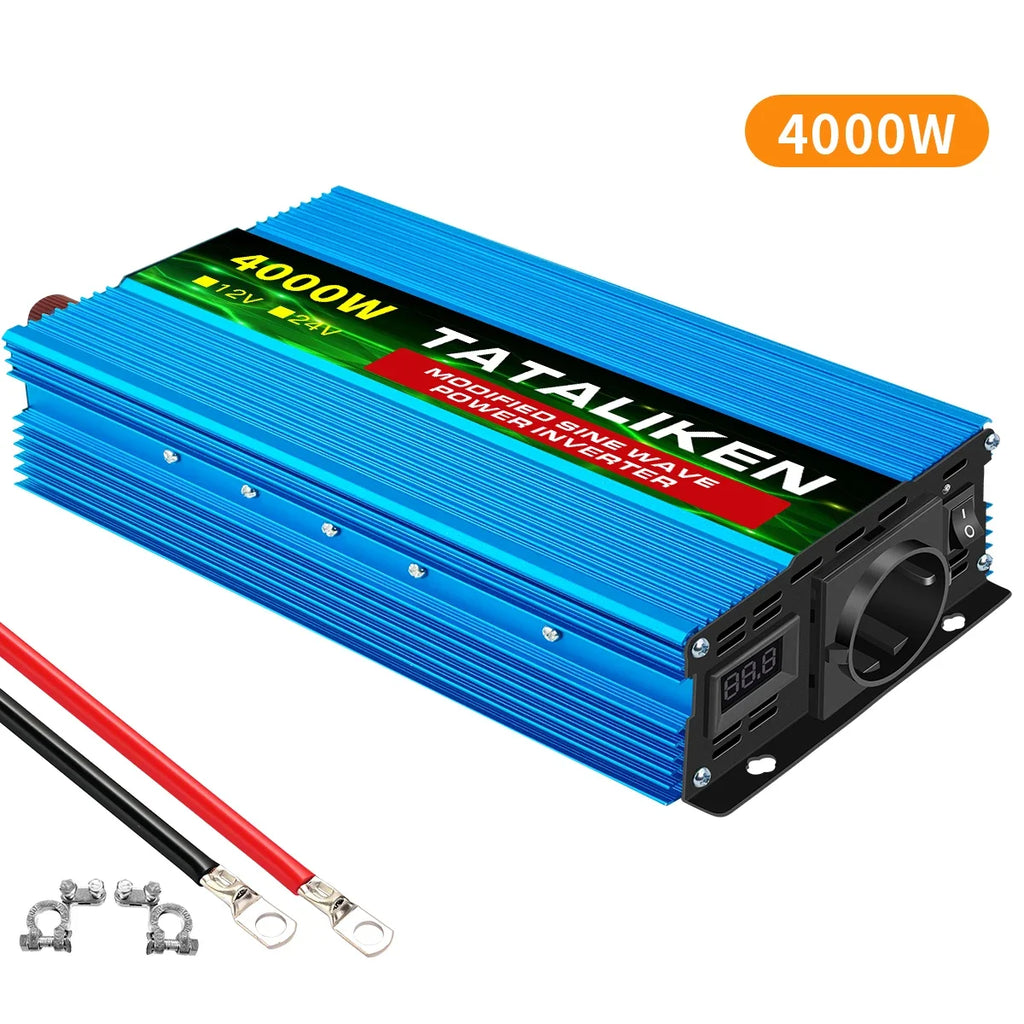 Modified Sine Wave  with voltage display 600W 1500W 2600W 3000W  power inverter  inverter 12v 220v