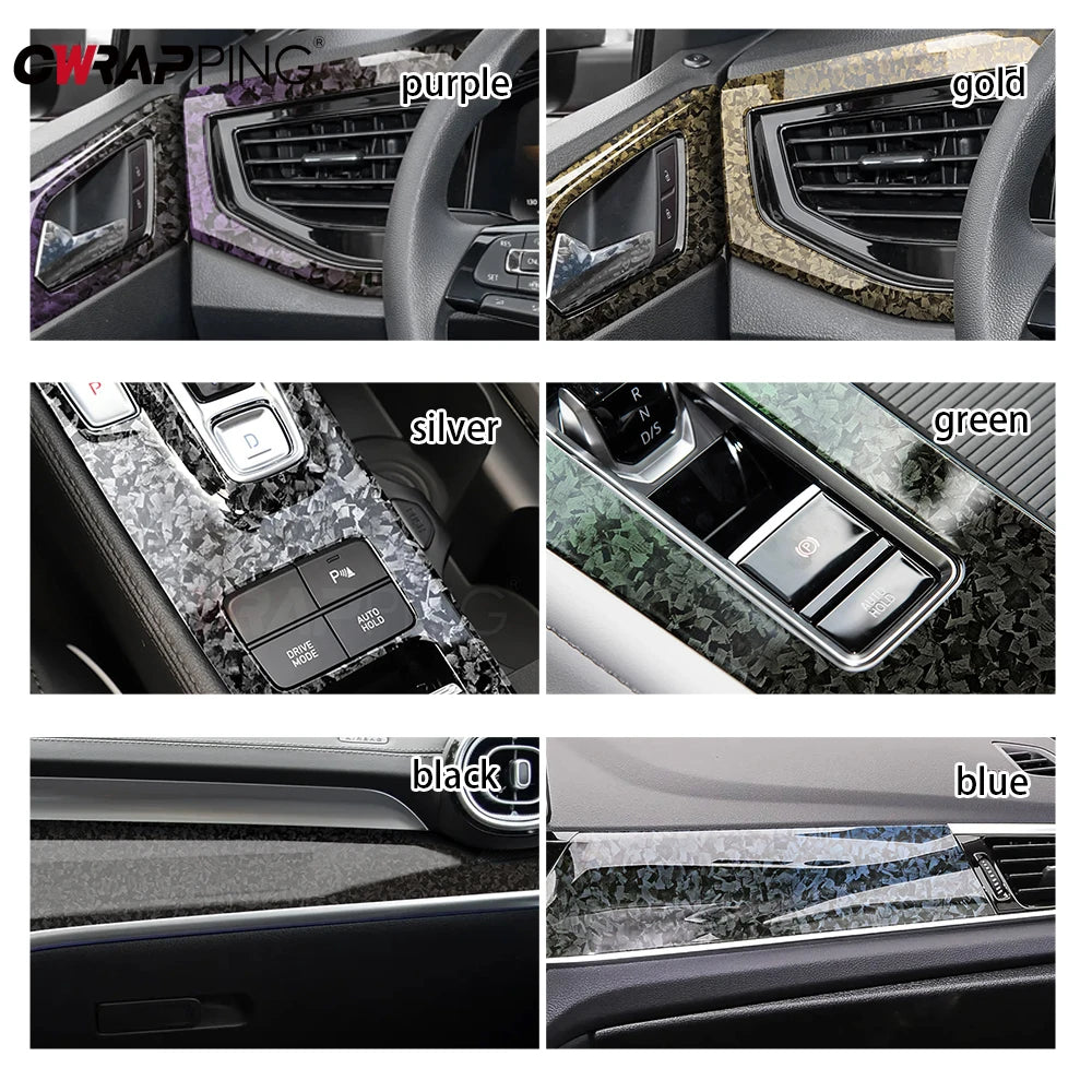 Car Stickers Carbon Fiber Vinyl Wrap Film Waterproof Auto Body Film Glossy Self Adhesive Carbon Fiber Sticker Cars Accessories