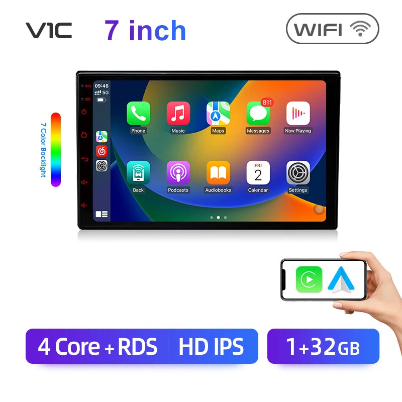 Junsun 7 9 10 inch Universal Car Radio Wireless CarPlay for Apple Android Auto 4G Car Intelligent Systems DSP IPS Touch Screen