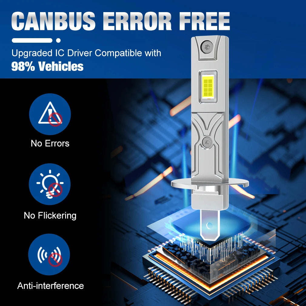 XSTORM H1 LED Headlight Bulb 60000LM 150W High Power Auto Fog Lamp 6500K 12V Led Lights for Car Head Lamps Driving Running Lamp