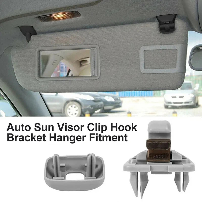 4X Car Sun Visor Clip Gray Interior Hanger Hook Clip Bracket for Audi A1 A3 A4 A5 Q3 Q5 A7 B6 B7 B8 S4 S5 8E0857562 8U0857562A