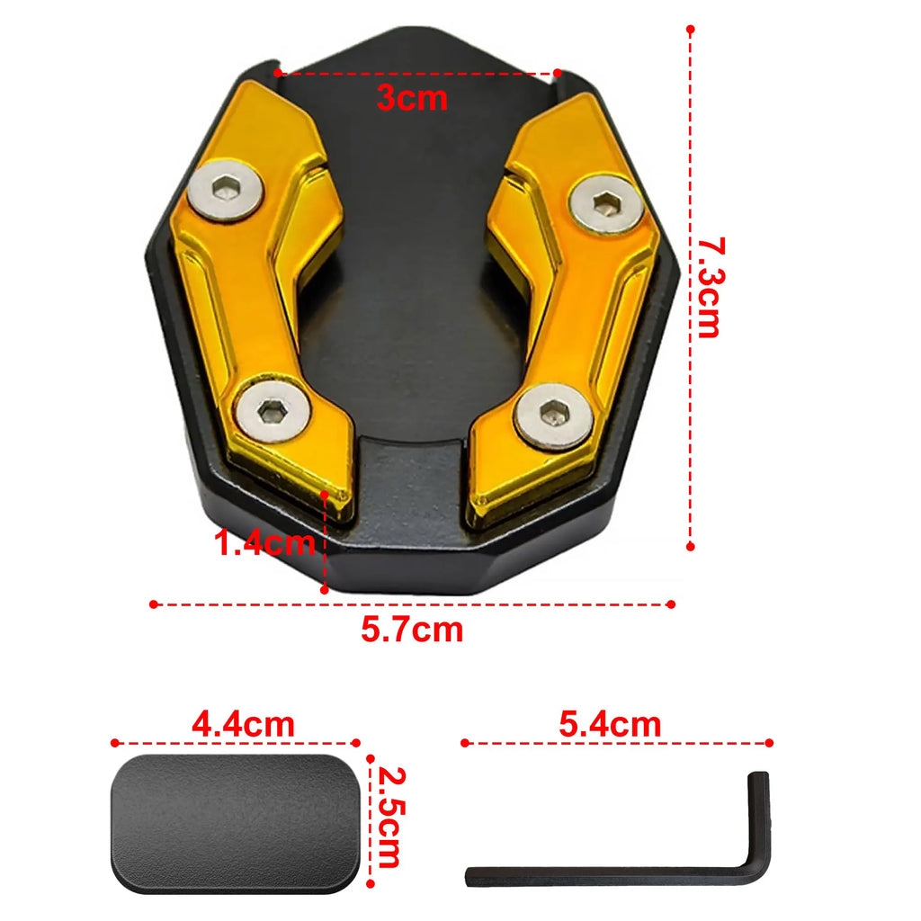 Motorcycle Kickstand Extender Foot Side Stand Extension Pad Support Plate Replacement,Side Parking Stand Foot Pad