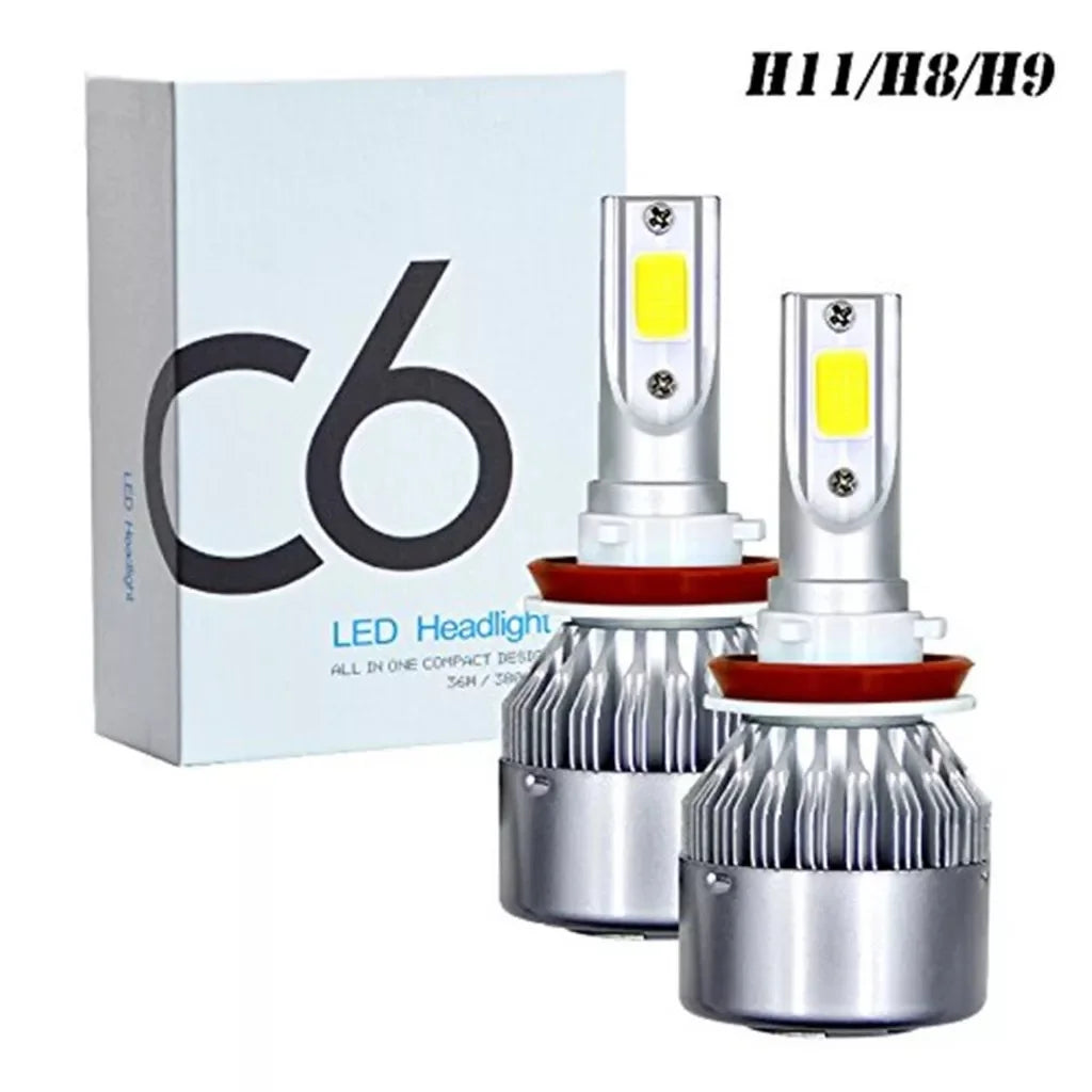 car led headlights 2Pcs C6 H4 H7 H11 9005 9006 7600LM 36W LED Car Headlight Hi / Lo Beam Light Bulbs colour 6000K
