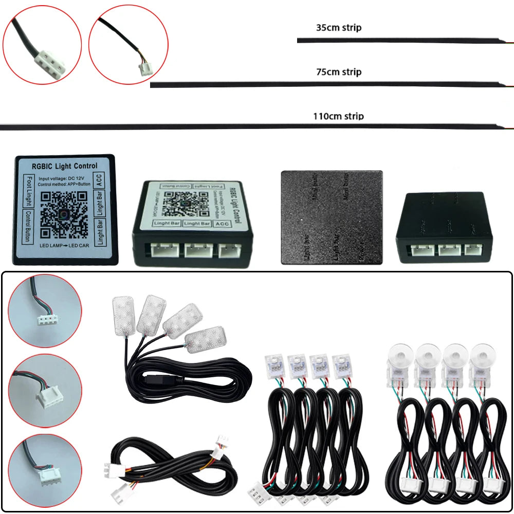 "LED Lamp"App RGBIC Symphony Ambient Light Accessories 3 wire LED Strip (RGB Door/Storage/Footlight 4 wire)