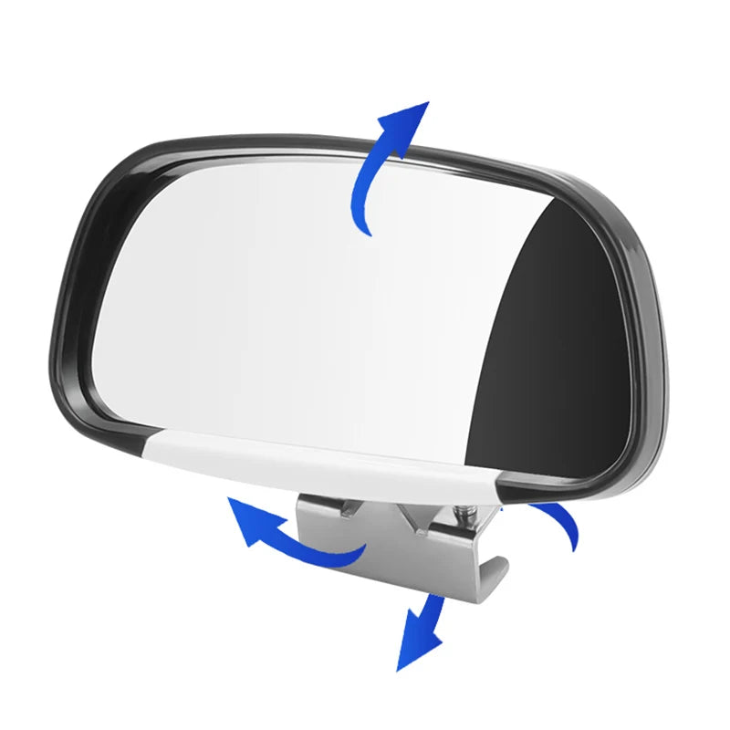 1 Pair 360 Degree Rotation Adjustable Rear View Mirror Car Blind Spot Mirror Wide Angle Lens for Parking Auxiliary Mirror