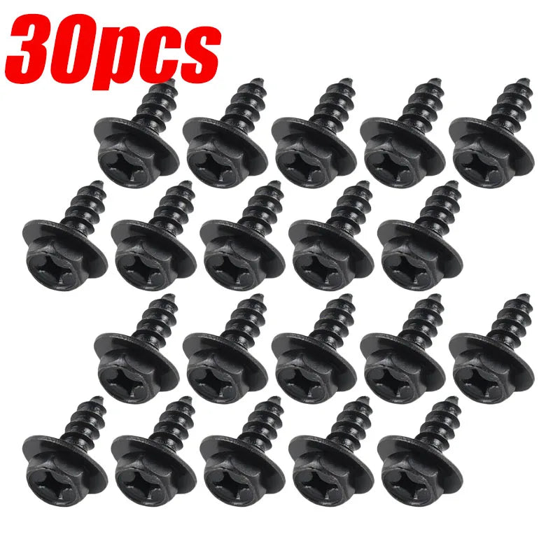 Universal Car Bumper Fender Fastener Clip Hex Head Self Tapping Screws Car Fender Splash Seal Guards Rivet Clip Screws Fasteners
