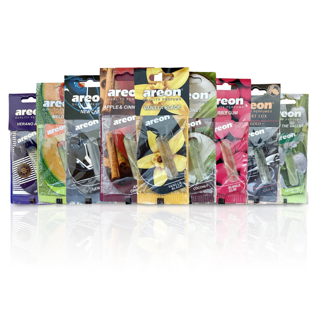 areon 3-18pcs Car Air Freshener Natural Tea Fragrance Vehicle-mounted Hanging Vanilla Scent Water Drop-shaped Car Interior